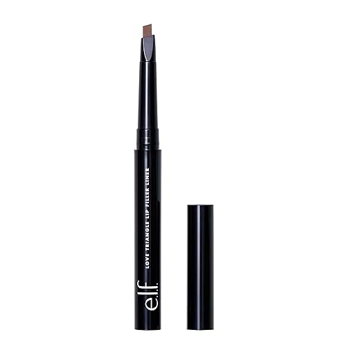 e.l.f. Love Triangle Lip Filler Liner, 2-in-1 Lipliner Pencil For Sculpting & Filling, Long-Lasting Intense Color, Vegan & Cruelty-Free, Deep Brown Beauty & Personal Care e.l.f.