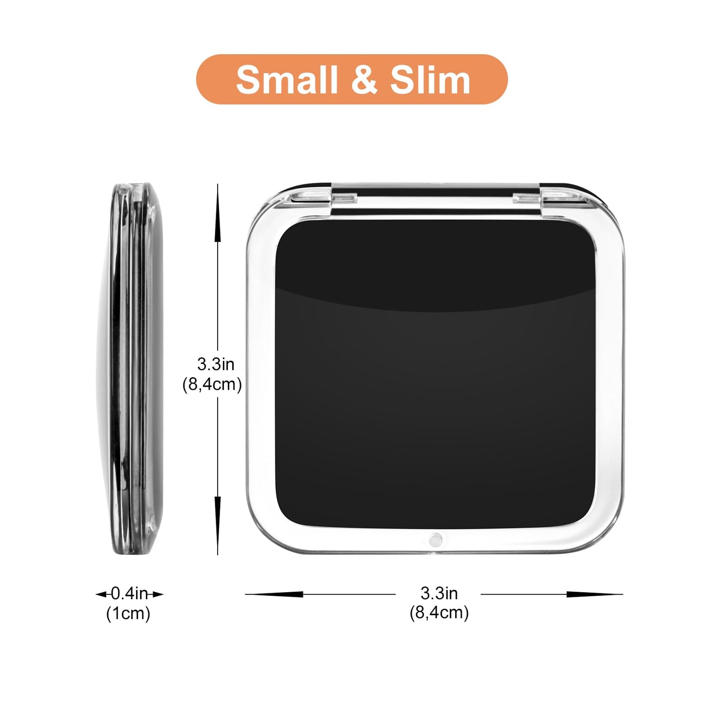 SANTOO Compact 15X Magnifying Makeup Mirror for Travel, Small Pocket Mirror-Handheld, Foldable & Portable 2-Sided with 15X Magnifying and 1X Mirror Beauty & Personal Care SANTOO