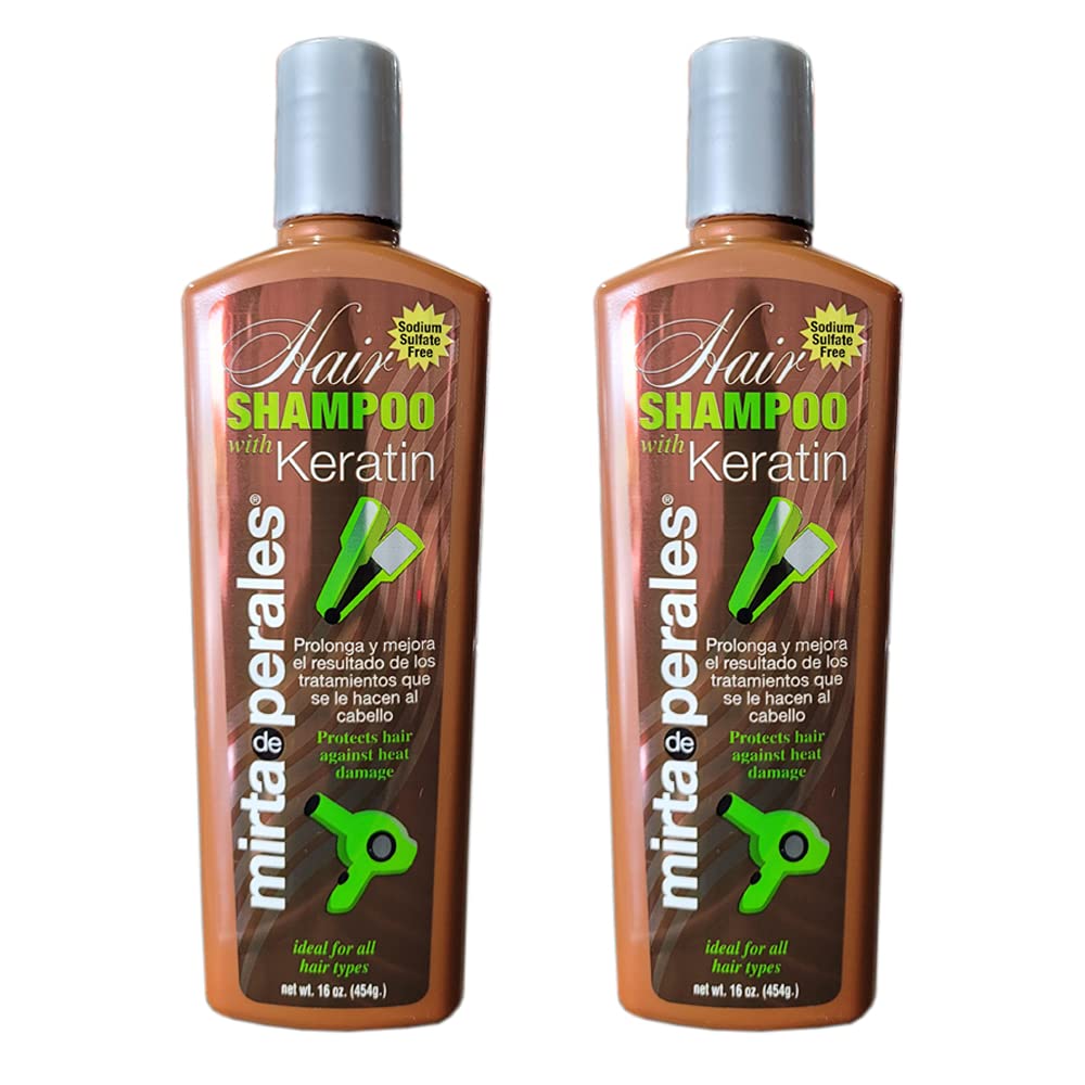 Mirta De Perales Hair Shampoo with Keratin 16 Oz. 2-PACK Beauty & Personal Care Mirta De Perales
