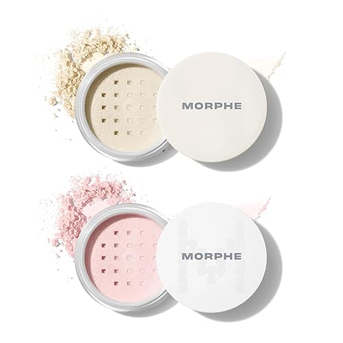 Morphe Totally Set Mini Brighten & Set Setting Powder Duo - Lightweight, Talc-Free Powder for Face Makeup Natural Finish - Minimizes Shine for Up Beauty & Personal Care MORPHE