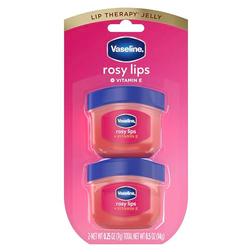 Vaseline Lip Therapy 2 ct Rosy Lips Mini For Dry, Chapped Lips Moisturizing Tinted Lip Balm 0.5 oz Beauty & Personal Care Vaseline