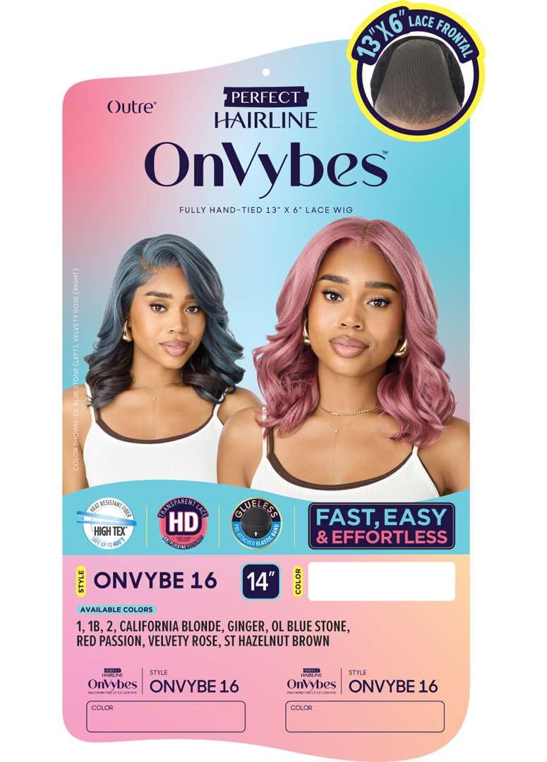 Outre Lace Front Wig - Perfect Hair Line 13X6 Lace Frontal - OnVybes - OnVybe 16 (OFF BLACK 1B)