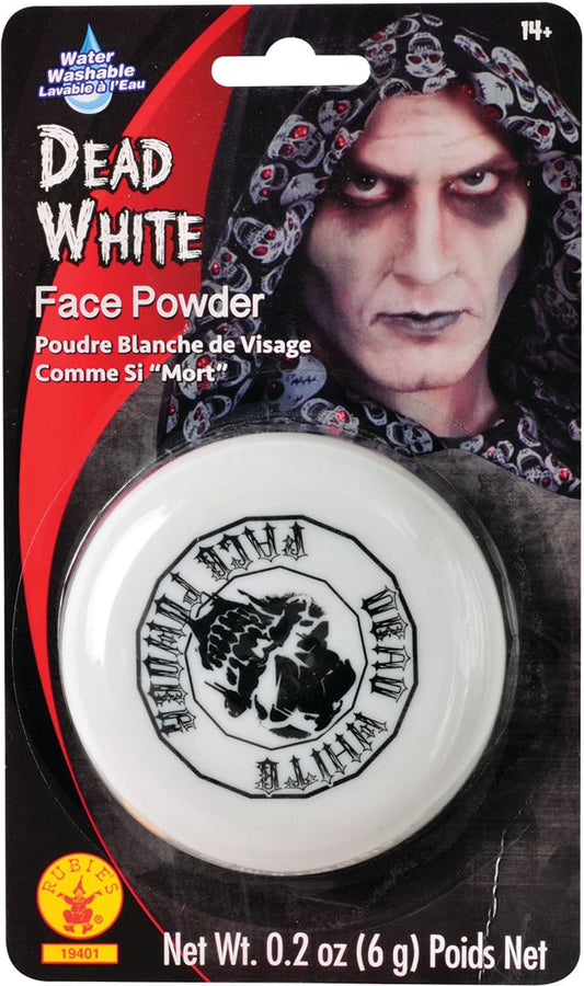 Rubies Dead White Face Powder Compact Makeup Kit for Adults, Unisex 0.2 Ounce