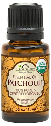 US Organic 100% Pure Patchouli Essential Oil - USDA Certified Organic, Steam Distilled - W/Euro droppers (More Size Variations Available) (15 ml / .5 Beauty & Personal Care US Organic