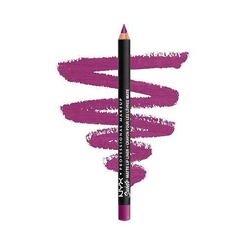 NYX PROFESSIONAL MAKEUP Suede Matte Lip Liner, Vegan Formula - Aria (Violet) Beauty & Personal Care NYX PROFESSIONAL MAKEUP