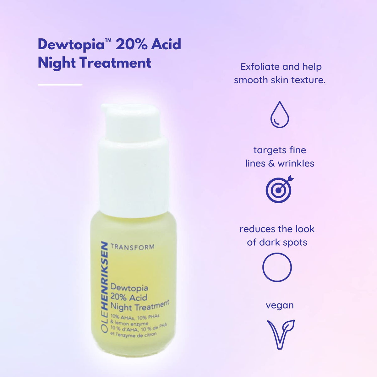 Ole Henriksen Dewtopia Acid Night Treatment 1 oz Beauty & Personal Care Ole Henriksen