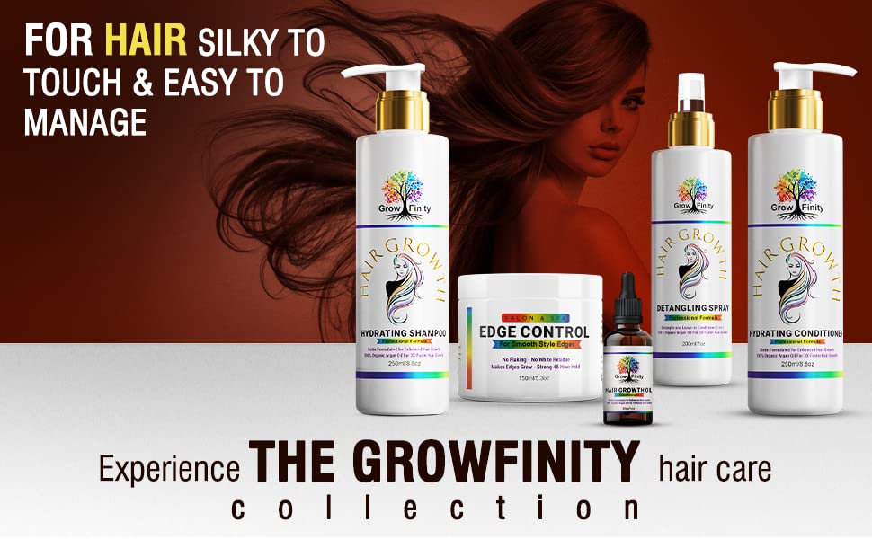 GrowFinity Hair Growth Gel with Biotin and Argan Oil for Rapid Growth | Strong 48-Hour Hold Styling Gel for Edges | Extra Large 5.3 Oz Beauty & Personal Care GrowFinity