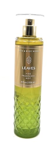 Bath and Body Works Leaves Fine Fragrance Mist 8 Fluid Ounce Body Spray Diamond Plate Decorative Bottle (2023 Limited Edition) Beauty & Personal Care Bath & Body Works