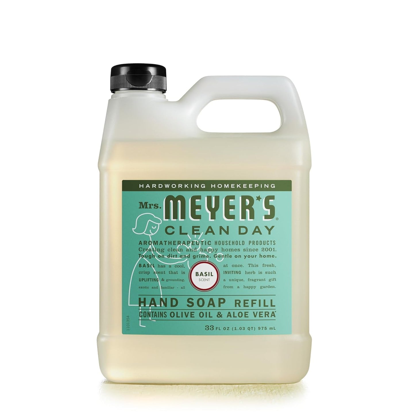 Mrs. Meyer's Clean Day Liquid Hand Soap Refill, Cruelty Free and Biodegradable Hand Wash Made with Essential Oils, Basil Scent, 975 ml Beauty & Personal Care Mrs. MEYER'S