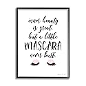Stupell Industries A Little Mascara Never Hurt Phrase Glam Lashes Beauty & Personal Care Stupell Industries