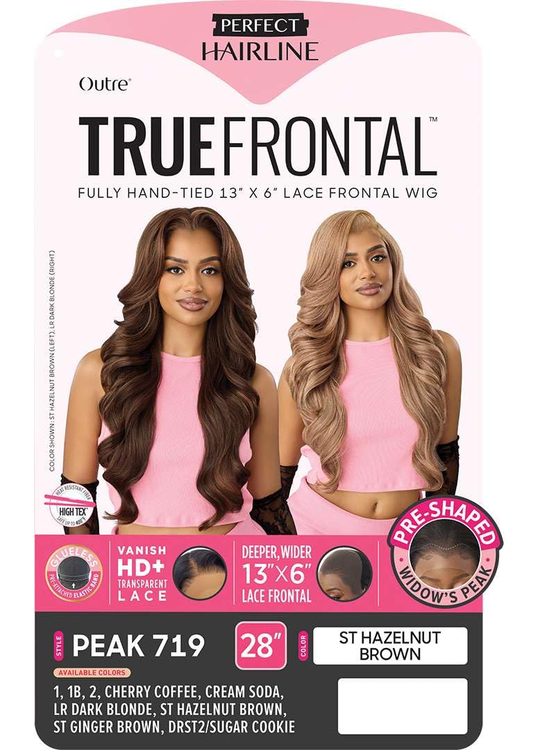 Outre Lace Front Wig - Perfect Hair Line 13X6 - True Frontal Peak 719 (JET BLACK 1)
