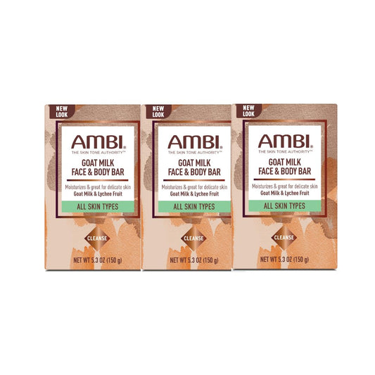 Ambi Goat Milk Face & Body Bar, Moisturizing Formula for All Skin Types, Gentle Enough for Delicate Skin, Fragrance-Free, Hypoallergenic Beauty & Personal Care Ambi