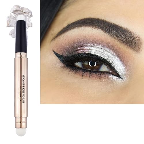 Metiplou White Eyeshadow Stick eyeliner pencil Eye Makeup Cream Shimmer Smooth Glitter Dark Light Matte Single Crayon Primer Palette Hypoallergenic Beauty & Personal Care Metiplou
