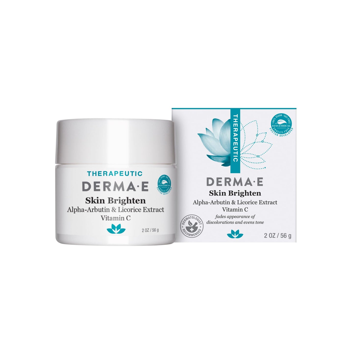 Derma E Skin Brightening Cream - Lightening Cream for Dark Spots - Natural Face and Body Brightener for Age Spots, Hyperpigmentation and Uneven Skin Beauty & Personal Care Derma E