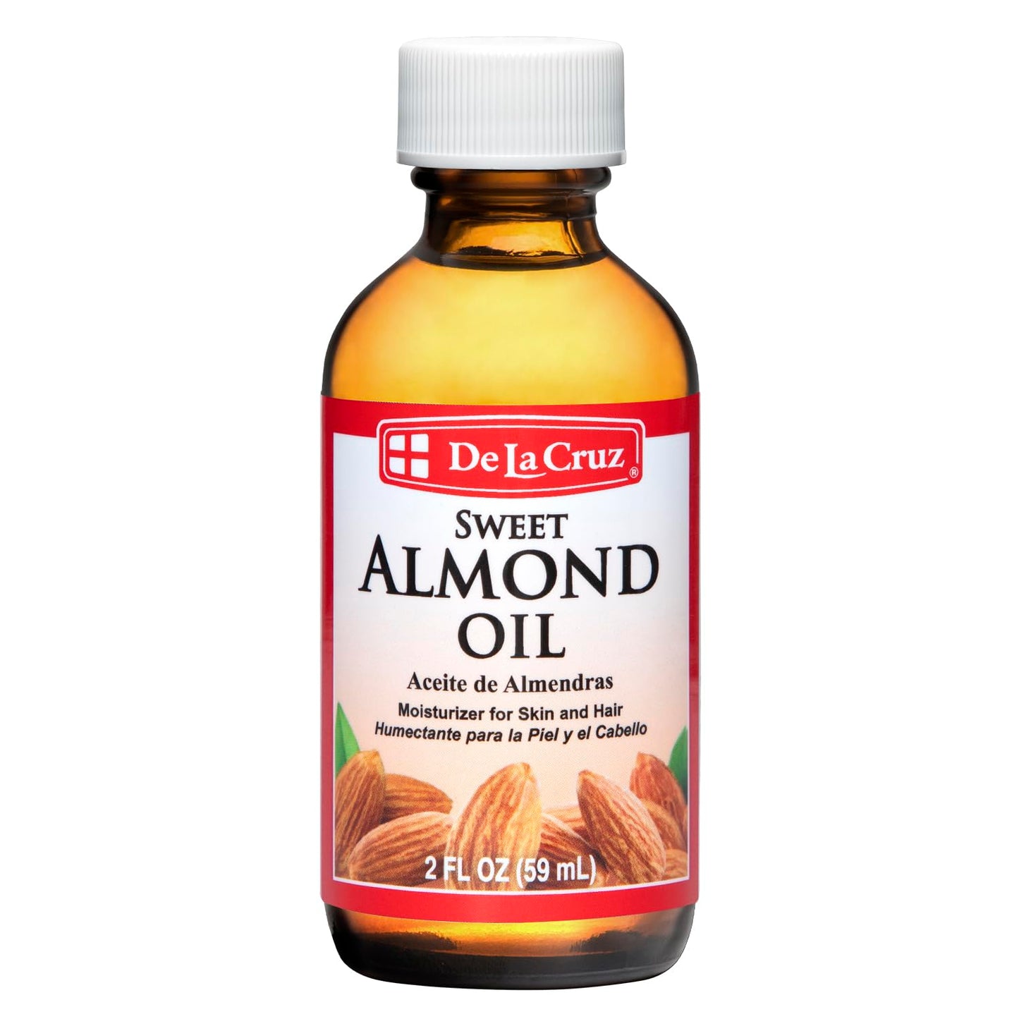 De La Cruz Sweet Almond Oil - Expeller Pressed Almond Oil for Skin and Hair 2 FL. OZ. (59 mL) Beauty & Personal Care De La Cruz