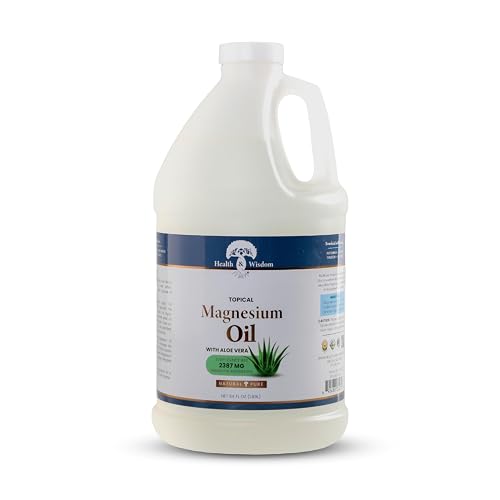Health & Wisdom Pure Magnesium Oil with Aloe Vera - Topical Muscle & Joint Relief- Natural and Pure USP Grade Extra Strength Magnesium - Enhanced Beauty & Personal Care Health and Wisdom