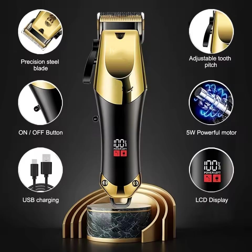 Professional Hair Clippers for Men, Charging Beard Trimmer Shaver Electric Kit, Cordless Barber and Trimmers Set, Cutting, Shaving Machines Beauty and Personal Care QDKVTNDJZ