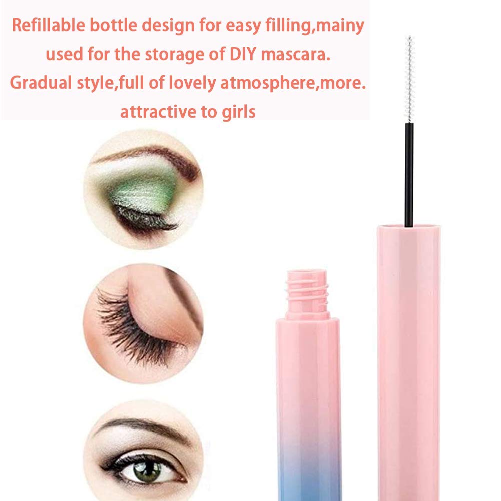 Yitengteng Mascara Container Bottle 10Pcs 6ML Reusable Gradient Empty Mascara Tube Portable Travel Mascara Bottle,Fine Brush Beauty & Personal Care Yitengteng