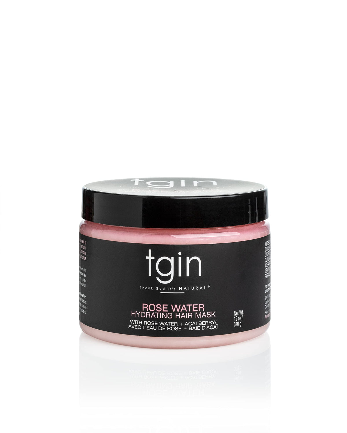 tgin Rose Water Hydrating Hair Mask - Curl Definition & Reduces Frizz