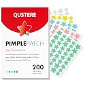 QUSTERE Pimple Patches for Face, Hydrocolloid Acne Patches, Cute Star Zit Covers, Colorful Spot Stickers with Tea Tree, Salicylic Acid & Cica Oil| 3 Beauty & Personal Care QUSTERE