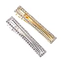 Gold & Silver Crystal Metal Alligator & Duckbill Hair Clips - Rhinestone Stylish Barrettes with Teeth - Hair Pins & Bobby Pins - Slide for Women Beauty & Personal Care DAONACO