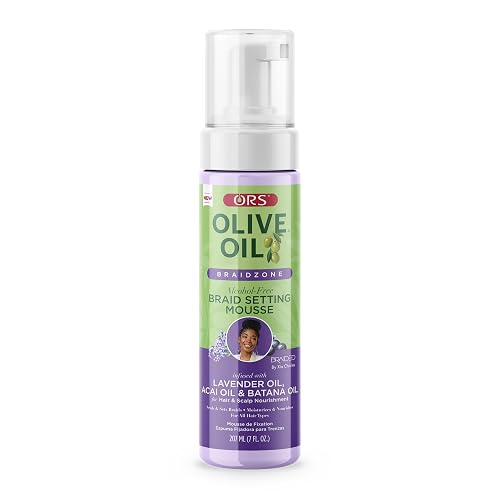 ORS Olive Oil Braidzone Braid Setting Mousse with Lavender, Acai & Batana Oil 7 Ounces Beauty & Personal Care ORS
