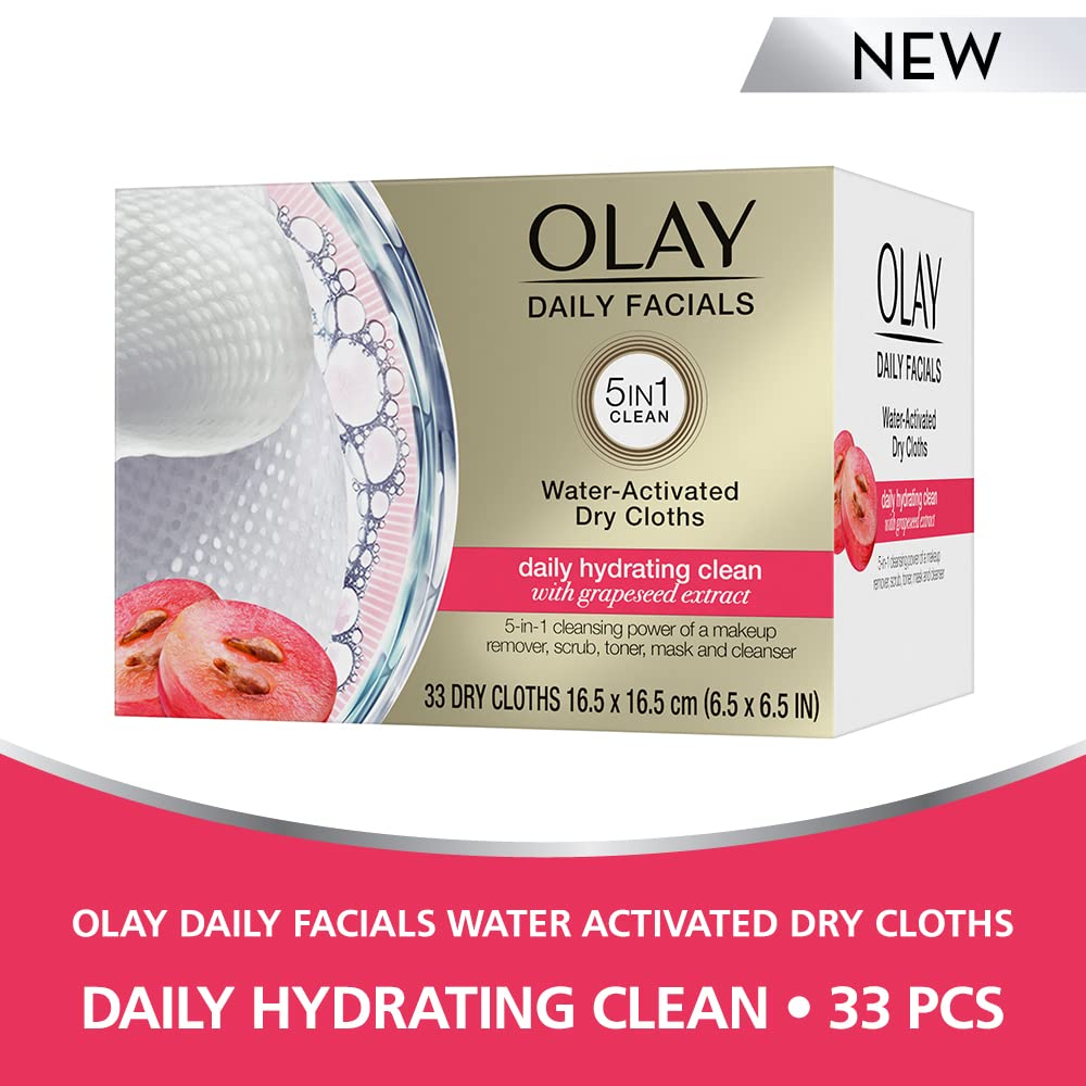 Olay 4-In-1 Daily Facial Cloths, Normal Skin 33 Count, Packaging May Vary Beauty & Personal Care Olay