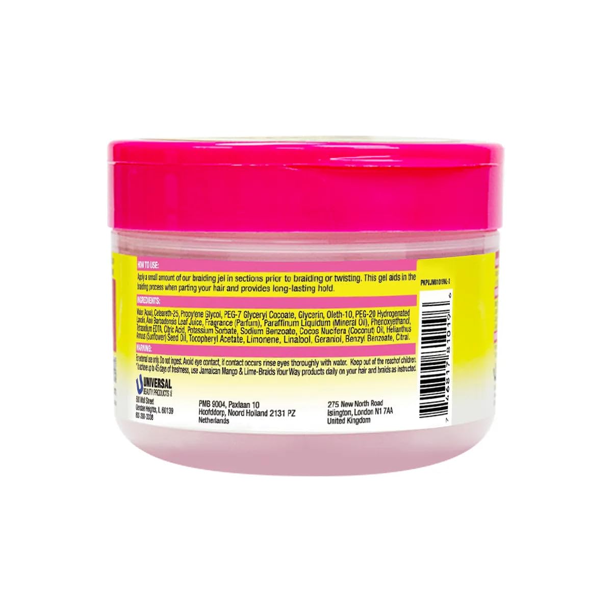 Jamaican Mango & Lime Braids Your Way Extra Hold & Easy Braid Jel - Non-Flaking Gel for Braids, Twists & Locs - Smooths Edges, Controls Frizz, Adds Beauty & Personal Care Jamaican Mango & Lime