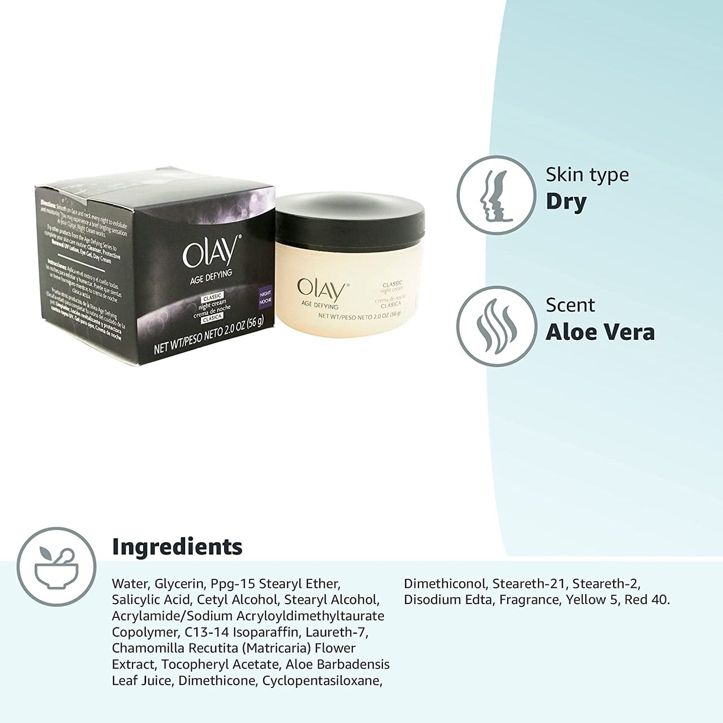 OLAY Age Defying Classic Night Cream 2.0 oz (Packs of 5) Beauty & Personal Care Olay