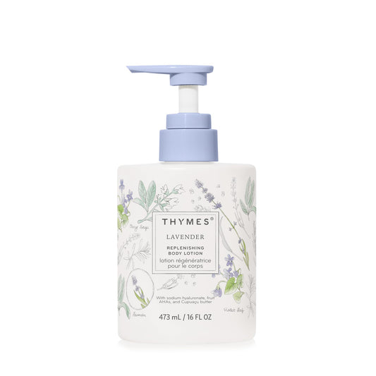 Thymes Large Replenishing Body Lotion - Moisturizing Body Lotion for Dry Skin - Scented with Notes of Velvety Lavender, Warm Rosewood, Fresh Clary Beauty & Personal Care Thymes