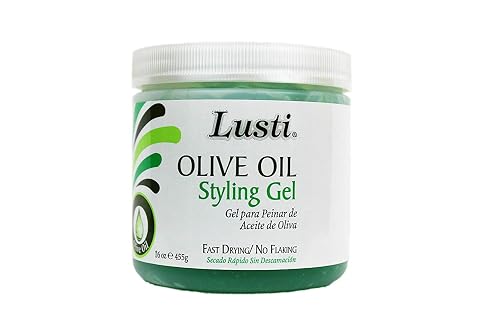 Lusti Olive Oil Styling Gel, 16 fl oz - Fast Drying, No Flaking - Control Frizz & Fly Away Hairs Beauty & Personal Care Lusti