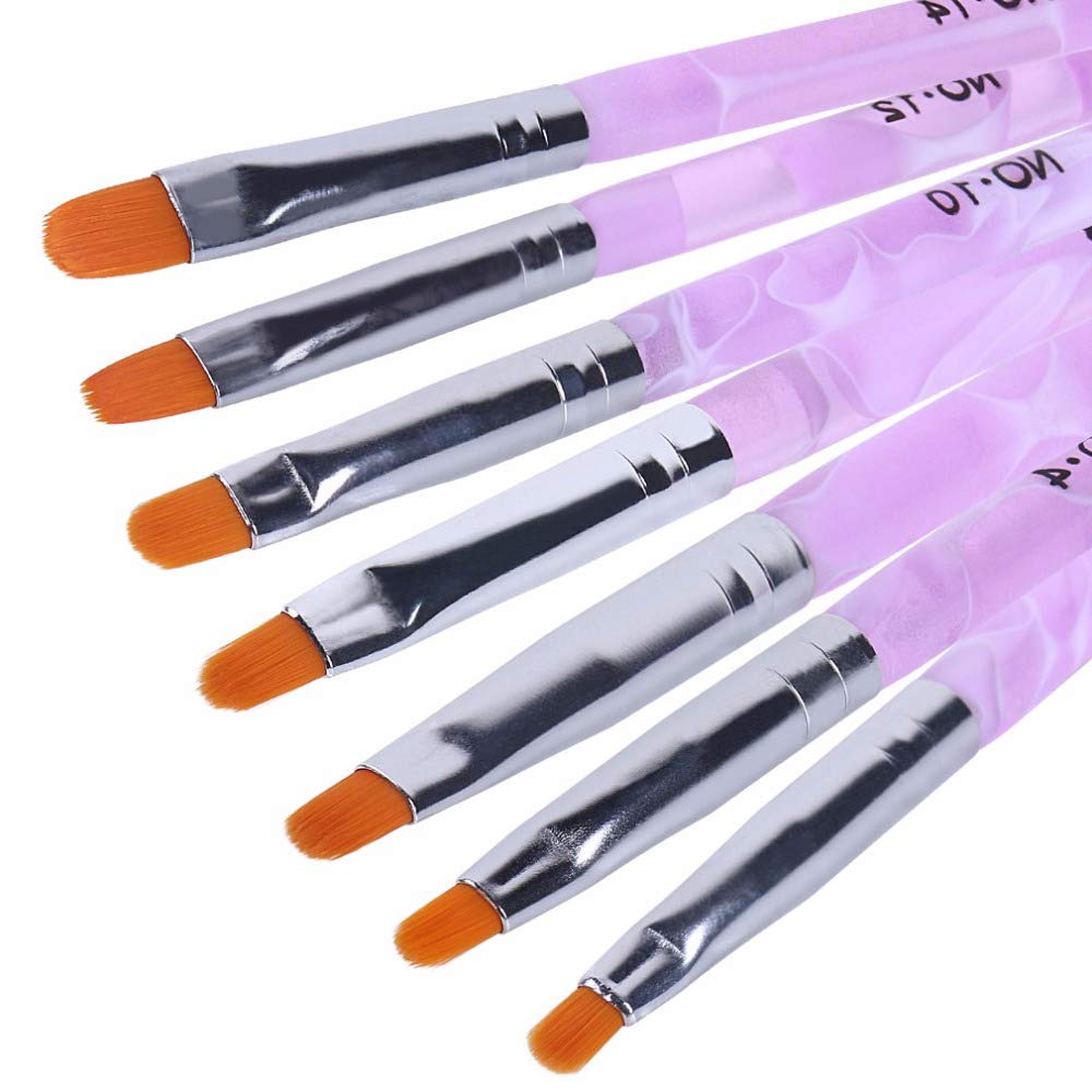WOKOTO 14 Pcs Acrylic Nail Brush Set, UV Gel Nail Acrylic Brush Tips Builder Brush Nail Painting Brush Pen Nail Dust Brush 3d Nail Art Brush Nail Beauty & Personal Care WOKOTO