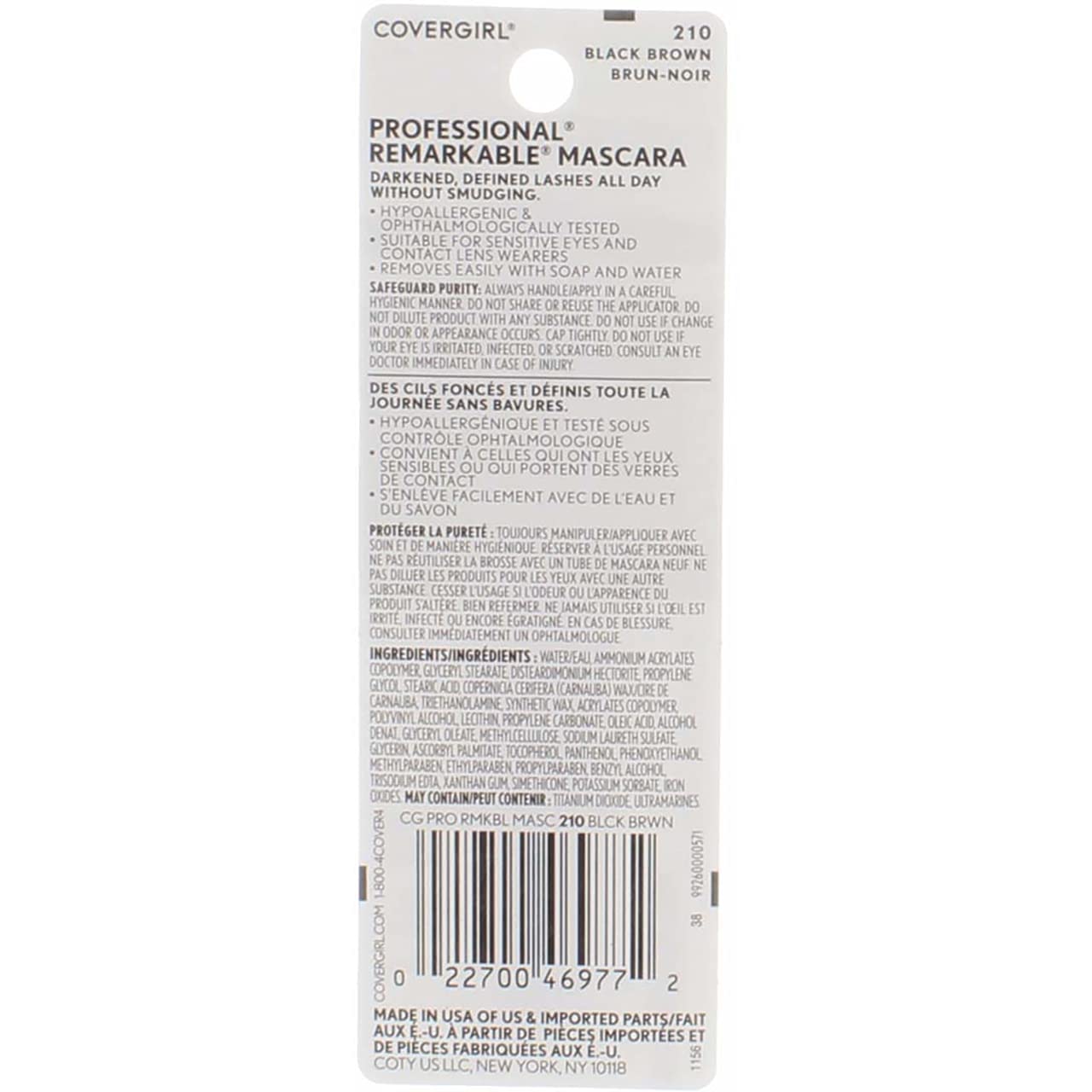 CoverGirl Professional Remarkable Washable Mascara, Black Brown [210] 0.30 oz Beauty & Personal Care COVERGIRL