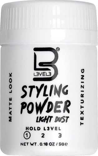 Level 3 Travel Styling Powder - 0.18 oz Lightweight Hair Powder for a Natural Look - Perfect for Men on the Go Beauty & Personal Care L3