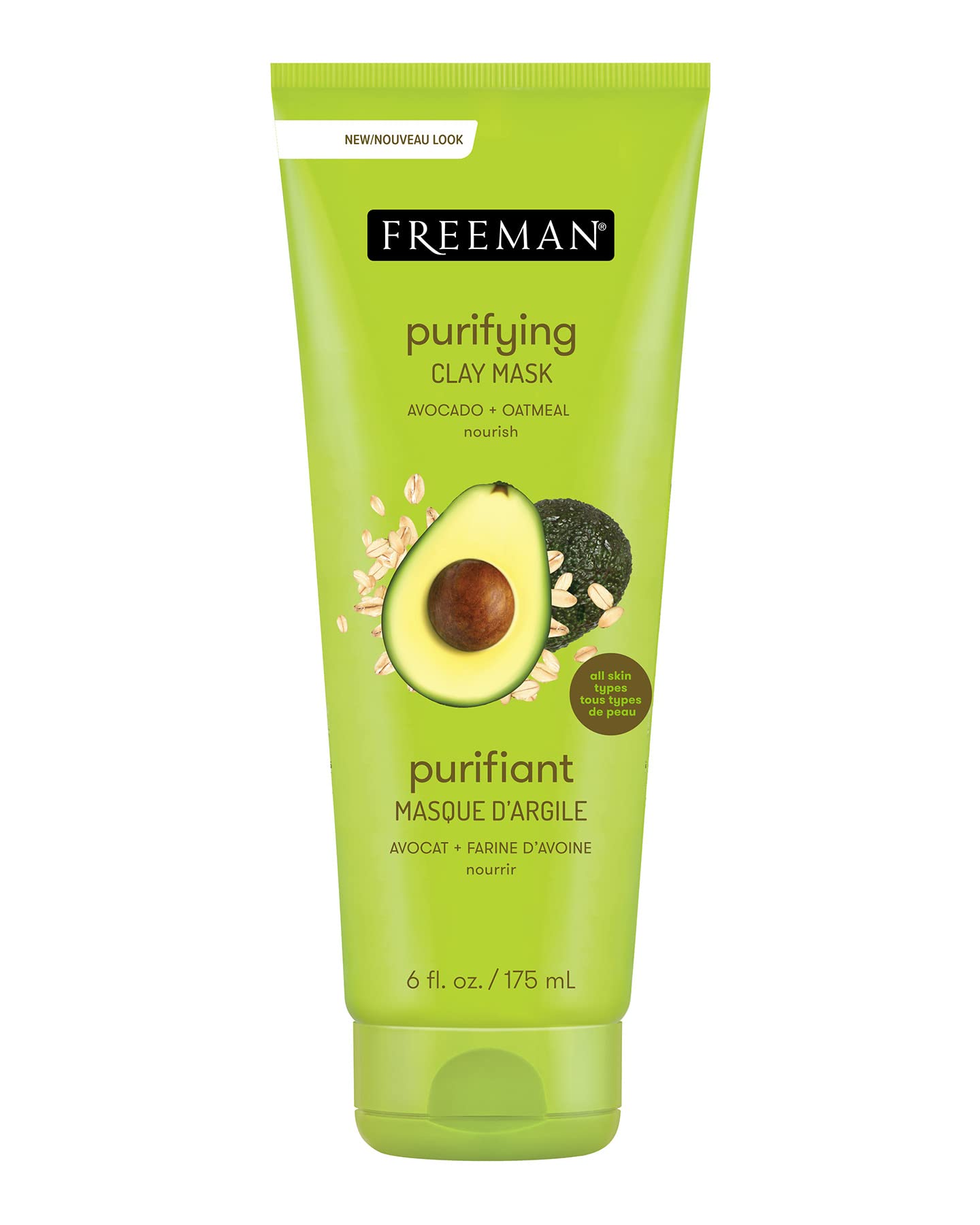 Freeman Feeling Beautiful Facial Clay Masque Avocado & Oatmeal 6 oz Beauty & Personal Care Freeman