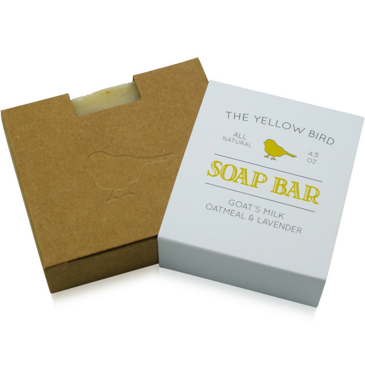 Lavender Goats Milk Soap Bar with Oats - Gentle Exfoliating Bath Soap. Moisturizing Dry Skin Face & Body Wash. Mild Natural and Organic Soap. Made Beauty & Personal Care The Yellow Bird