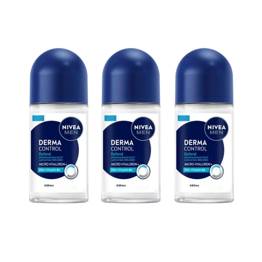 Nivea Deo Derma Control Defend Roll-On Deodorant - 1.69 fl oz - Pack of 3 Beauty and Personal Care NIVEA