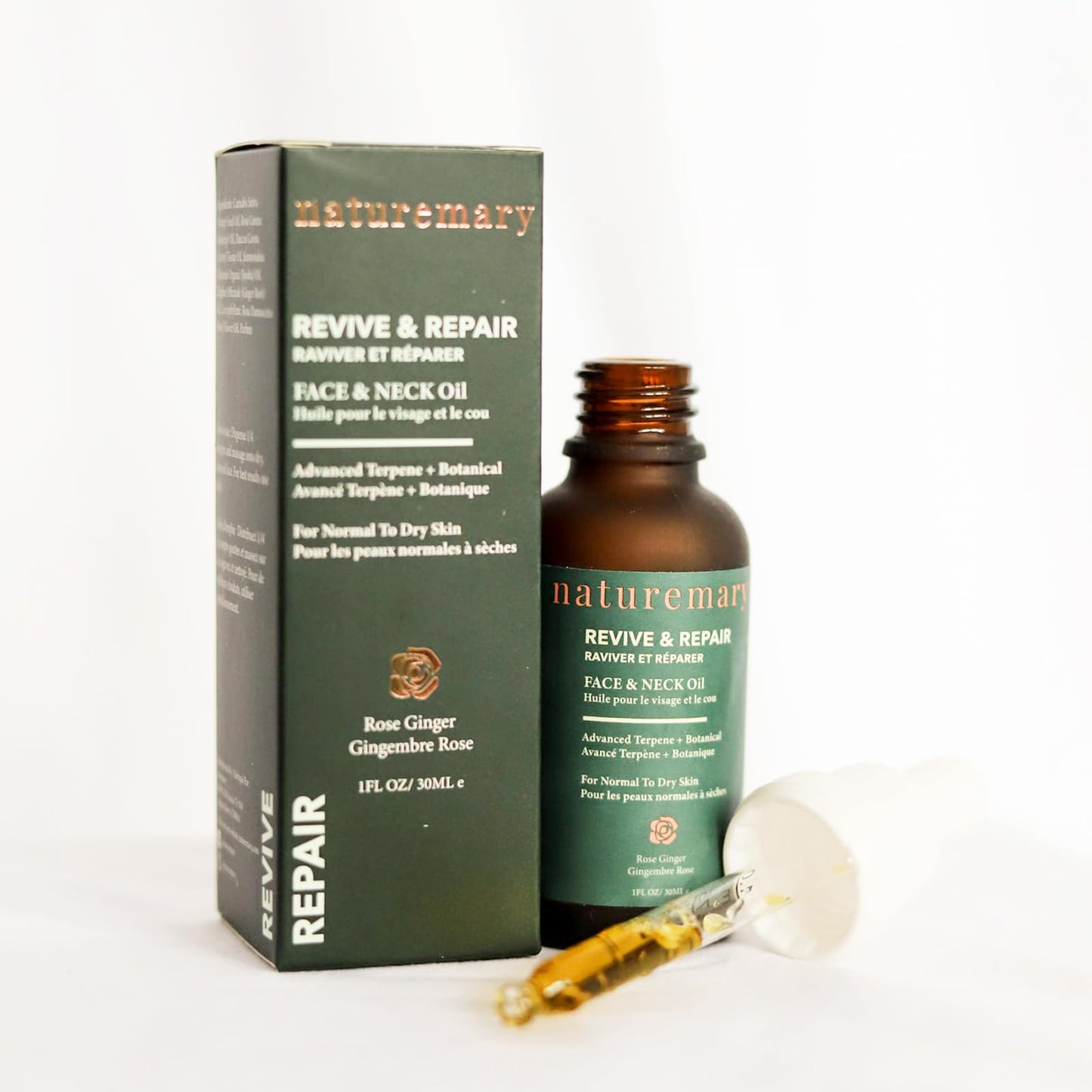 Naturemary Revive and Repair Face and Neck Oil - Hydrating Face Serum - Brightens, Smoothens, and Evens Complexion - Boosts Collagen - 1 oz Beauty & Personal Care Naturemary