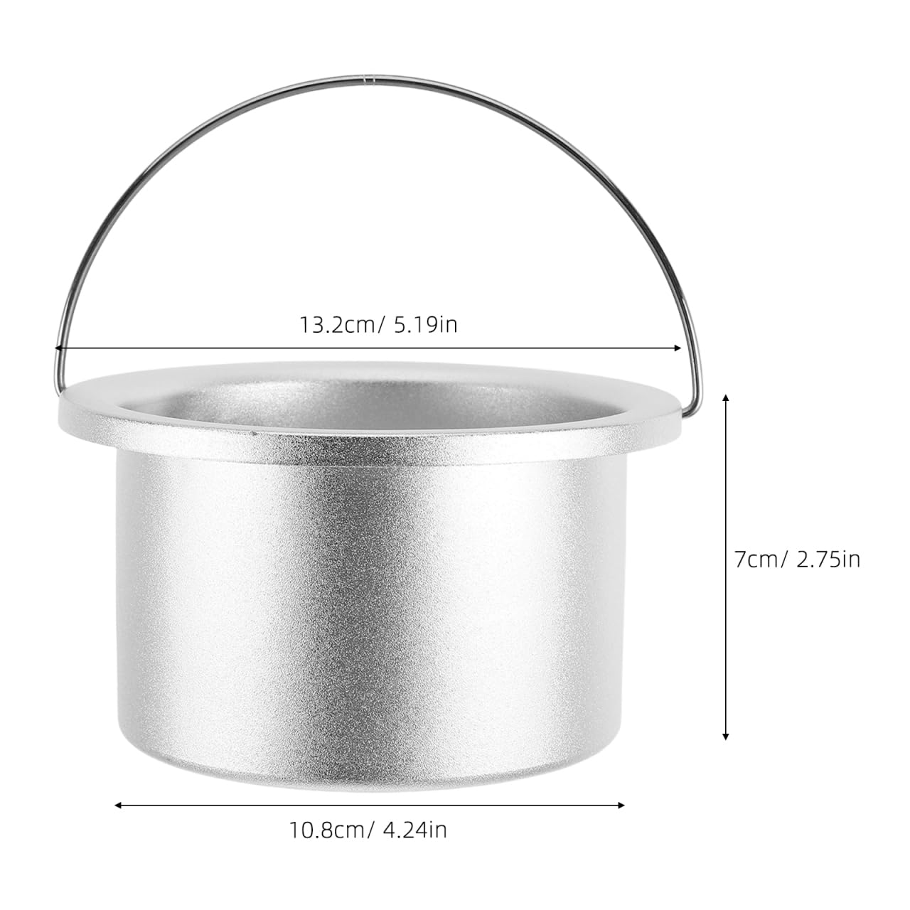 KALLORY Wax Pot Replacement Aluminum Alloy Inner Pot 600cc Small Wax Melting Container Hair Removal Compatible Beauty and Personal Care KALLORY