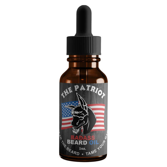 Badass Beard Care Oil For Men - The Patriot Scent, 1 Ounce - All Natural Ingredients, Keeps Beard and Mustache Full, Soft and Healthy Beauty and Personal Care Badass Beard Care