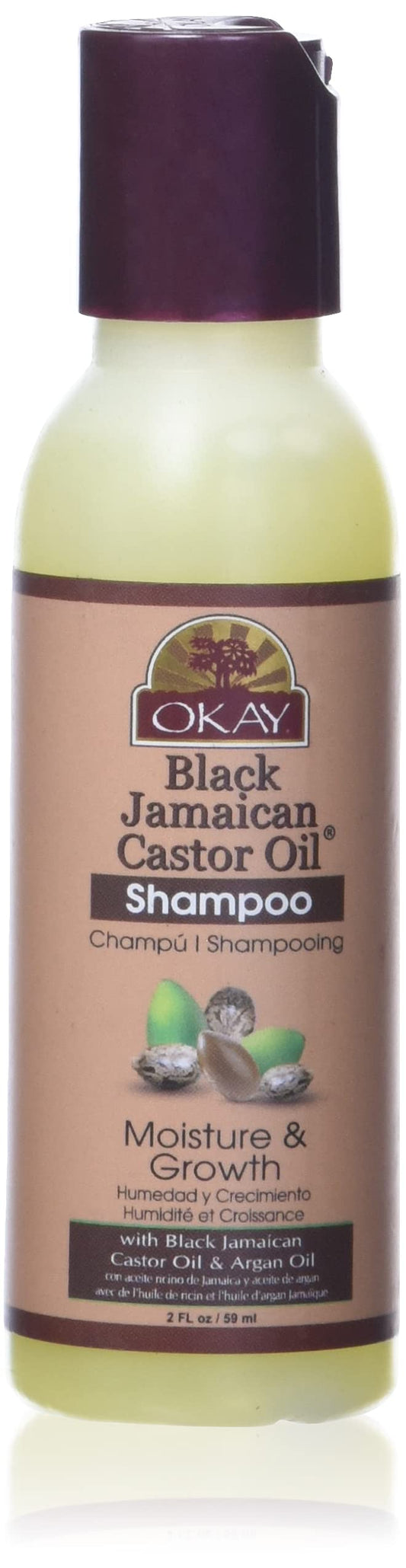 OKAY BLACK JAMAICAN CASTOR OIL MOISTURE GROWTH SHAMPOO 2oz/59ml Beauty & Personal Care OKAY