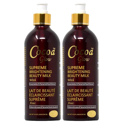 Cocoa Glow Supreme Brightening Beauty Milk 16.8oz (Pack of 2) Beauty & Personal Care Cocoa Glow