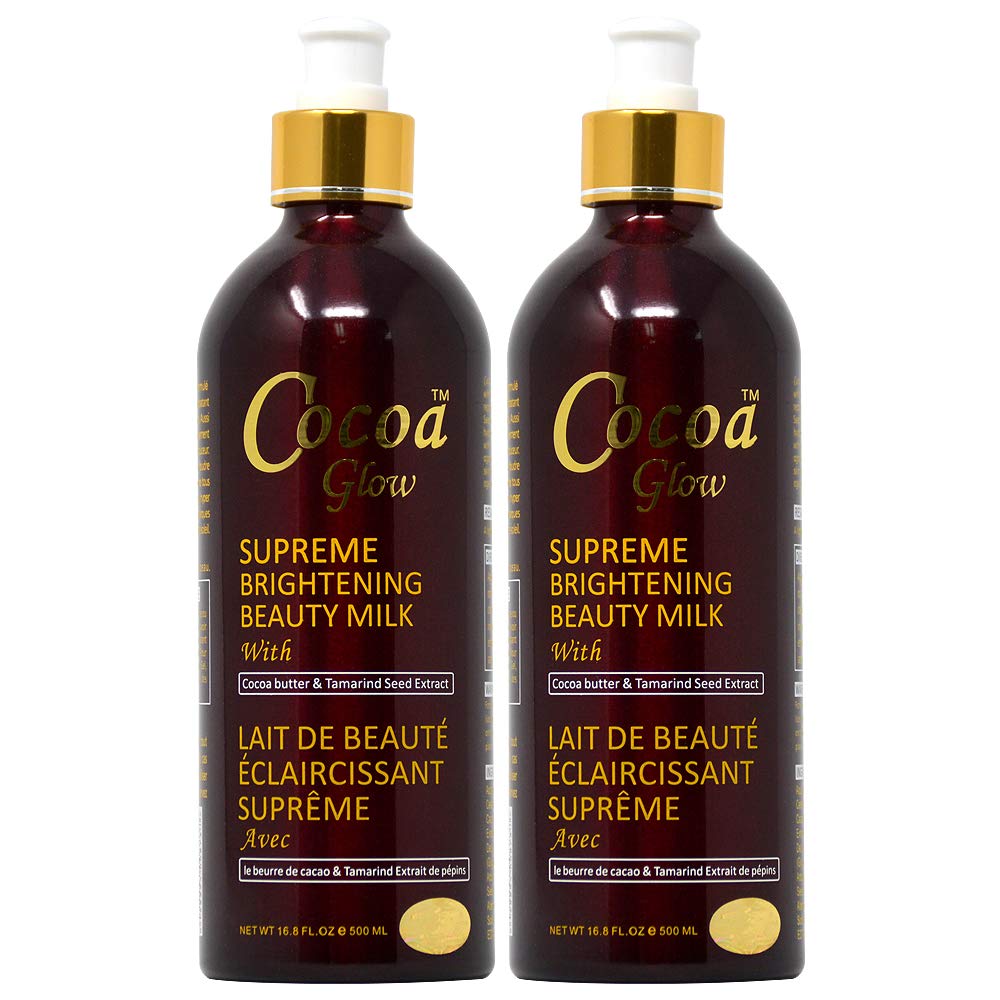 Cocoa Glow Supreme Brightening Beauty Milk 16.8oz (Pack of 2) Beauty & Personal Care Cocoa Glow