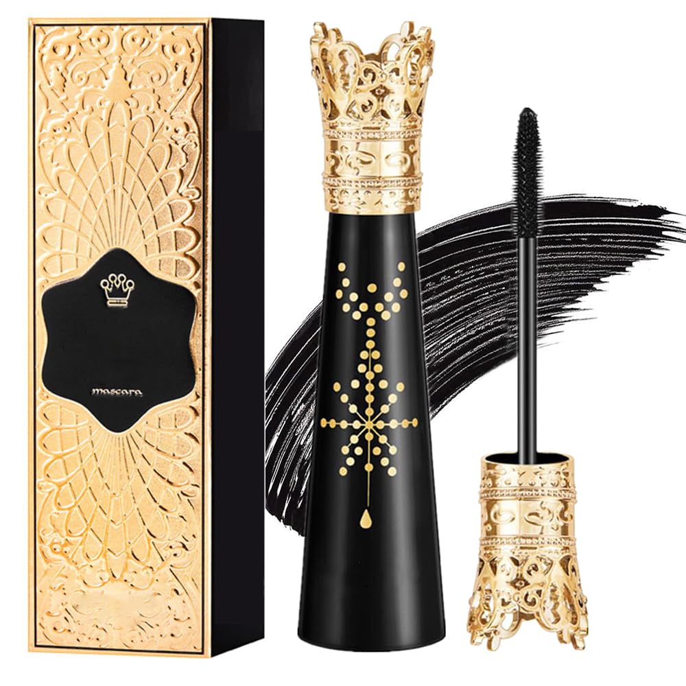 4D Silk Fiber Lash Mascara Waterproof, Liquid Lash Extension Crown Mascara Black Volume and Length, Long Lasting, Thickening & Lengthening, All Day Beauty & Personal Care KlsyChry