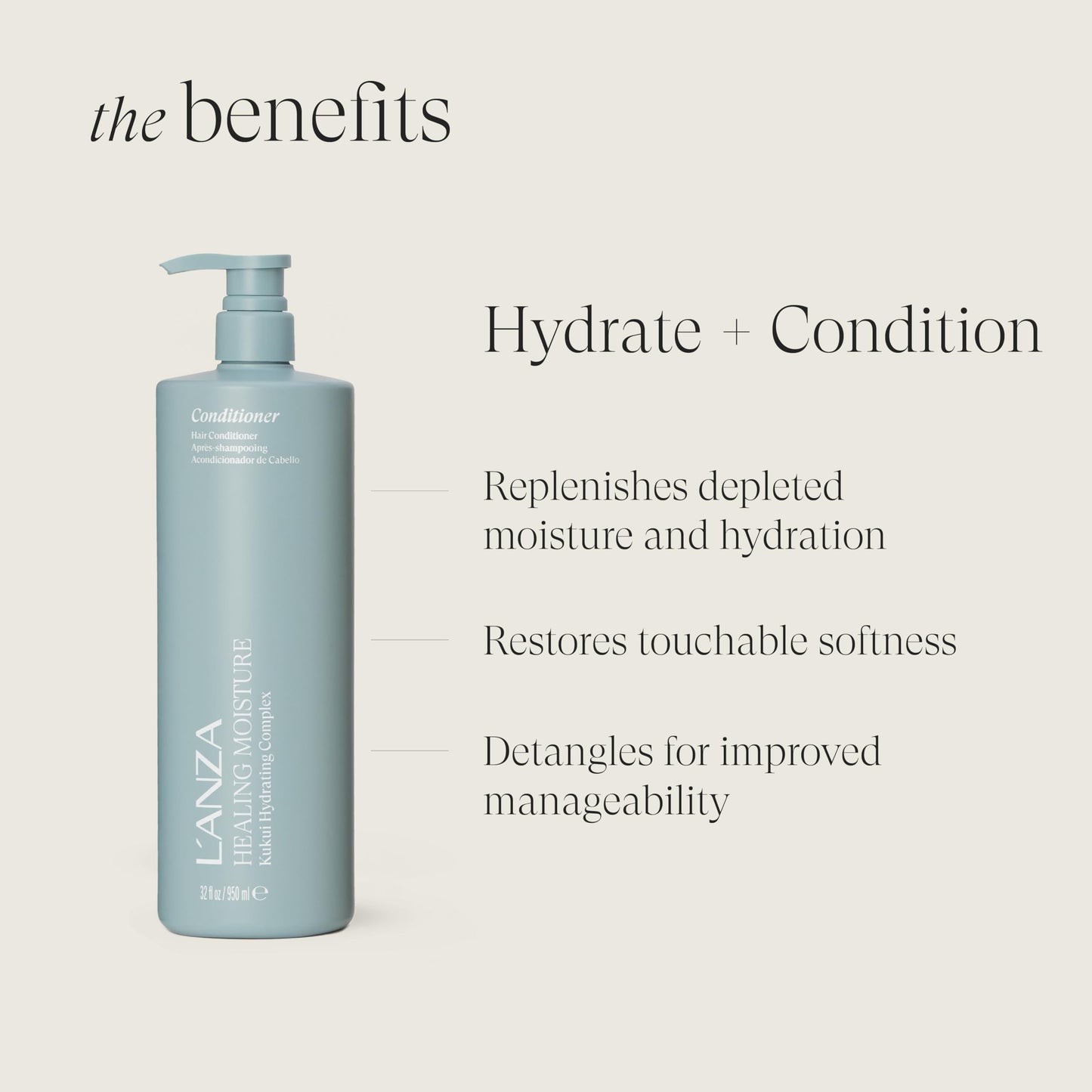 L’ANZA Healing Moisture Kukui Nut Conditioner, Renews Strength, Replenishes Moisture, for a Perfect Silky Look, Suitable for All Hair Types (33.8 Fl Beauty & Personal Care L’ANZA