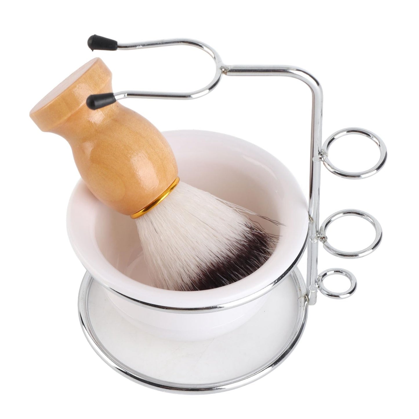 ZJchao Shaving Brush, Shaving Brush Kit with 1 Soap Bowl and 1 Holder Men Kit Holder Stand Soap Bowl Set Brushes For Men For Beauty and Personal Care ZJchao