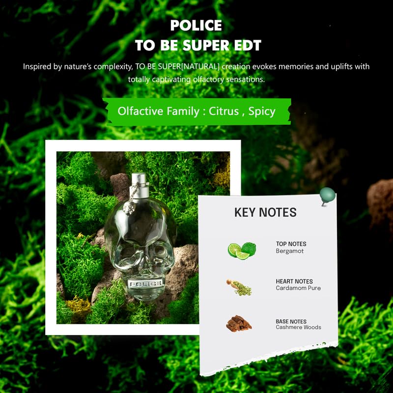 Police To Be SuperNatural by Police for Unisex - 4.22 oz EDT Spray Beauty & Personal Care Police