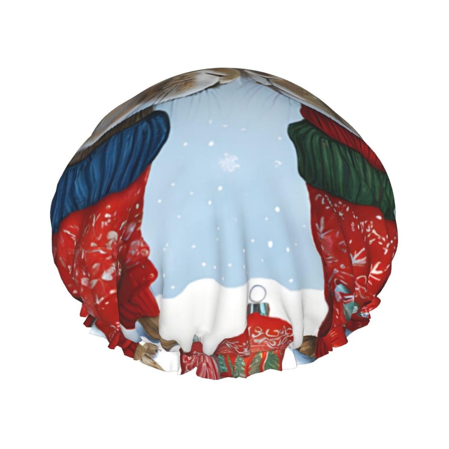 Bunny Rabbit Printed Double Layer Lined Shower Cap,Shower Caps For Women Reusable Beauty and Personal Care BEIVGOXL
