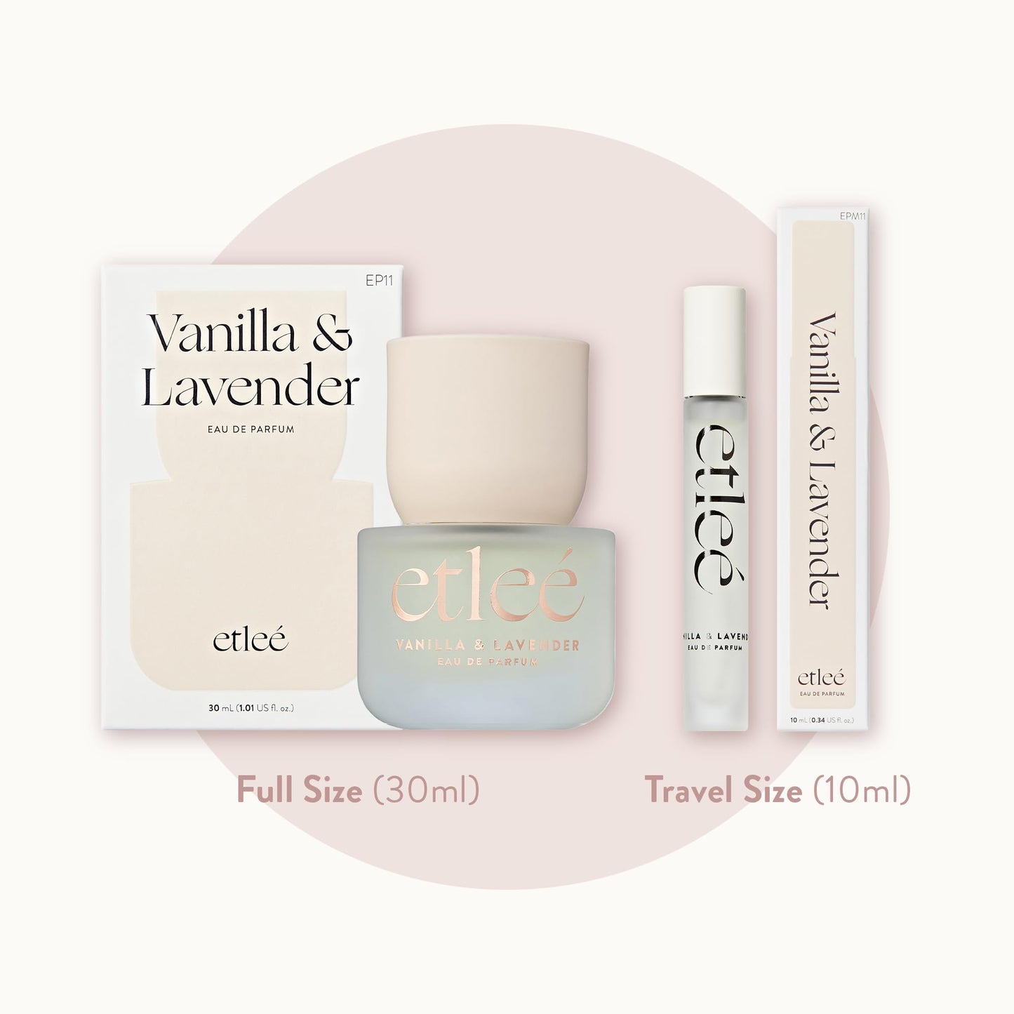 ETLEÉ Vanilla & Lavender Eau de Parfum 0.34oz, Long Lasting Perfume Inspired by YL's Libre+Burb Goddess, Floral Gourmand Notes With Cedarwood, Orange Beauty & Personal Care ETLEÉ