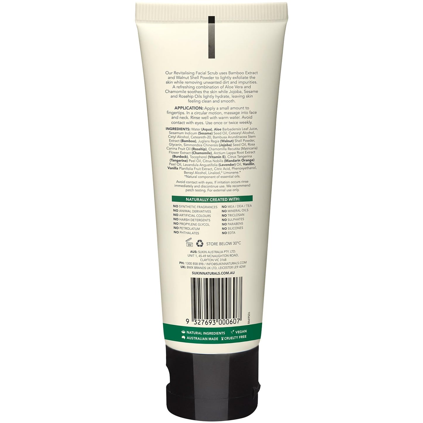 Sukin Signature Facial Scrub, Revitalizing - Natural Face Exfoliant with Bamboo Extract + Walnut Shell Powder, Microbead-Free, 4.23 Oz Beauty & Personal Care Sukin